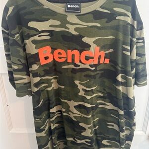 Bench Green Camouflage Tee with Red Accent